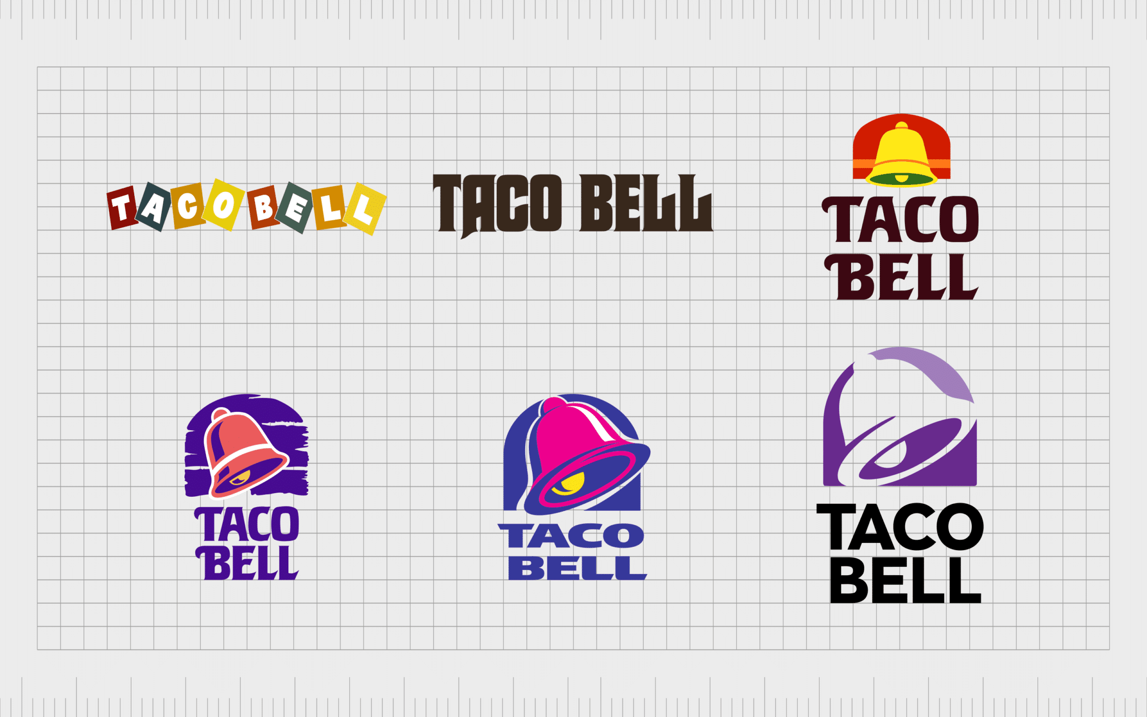 The Taco Bell Logo through the years